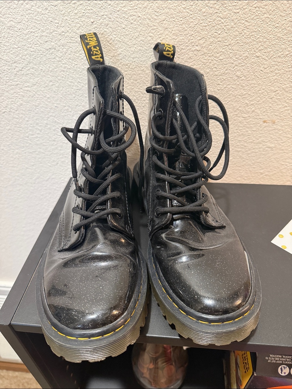 Dr. Martens LUANA sparkly combat boots
